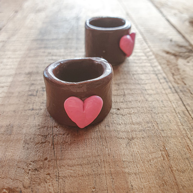 Brown Heart Ring