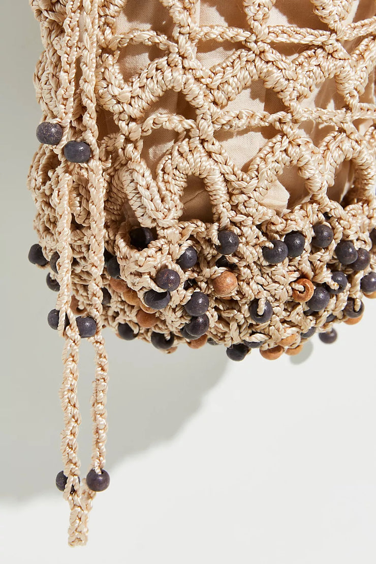 Moonlight Beaded Pouch - Natural