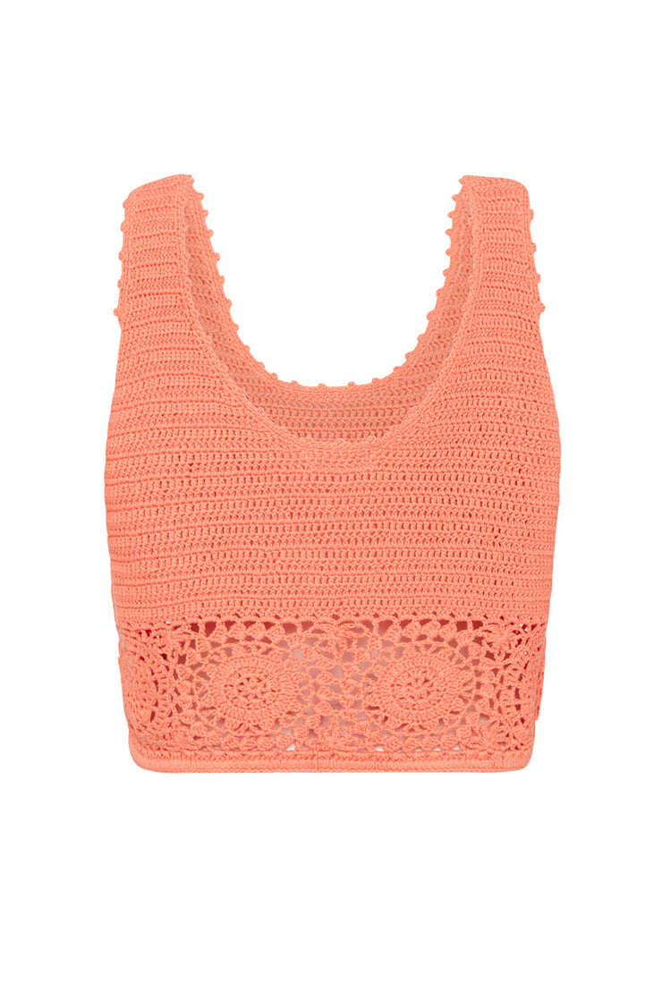 Let the Sunshine in Crochet Cami - Peach